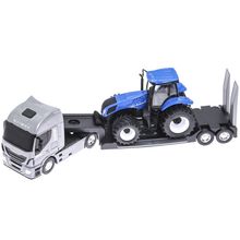 MINIATURA TRATOR-T8-CAMINHAO-PLATAFORMA-CINZA- ENH6036300